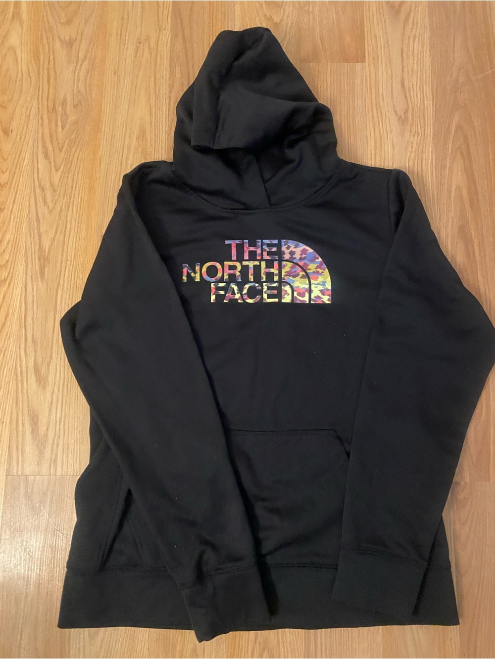 The North Face Women’s Black Hoodie with Multicolor Logo